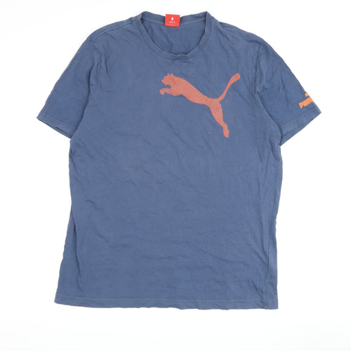 Puma Men's Blue Sports T-Shirt Size L