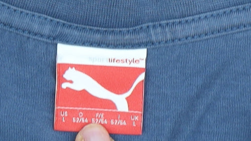 Puma Men's Blue Sports T-Shirt Size L