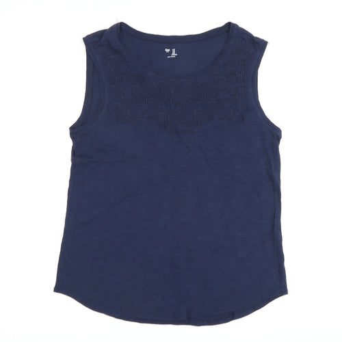 Gap Women's Blue Tank Top Medium Scoop Neck Cotton