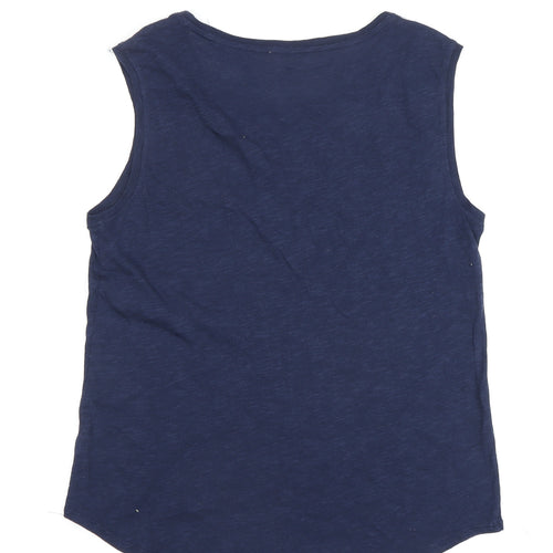 Gap Women's Blue Tank Top Medium Scoop Neck Cotton