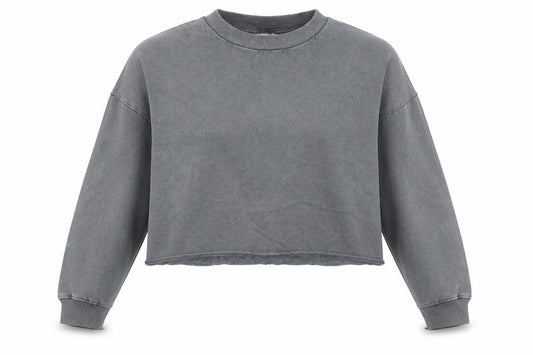 Front view of ASOS Women’s Grey Sweatshirt, size UK 10, Relaxed