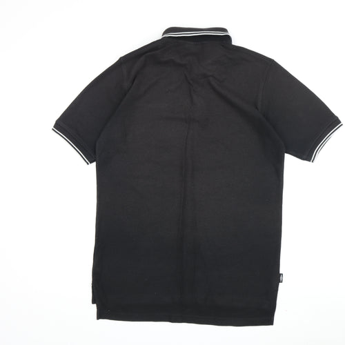 Umbro Men's Black Polo Shirt M Short Sleeve Logo