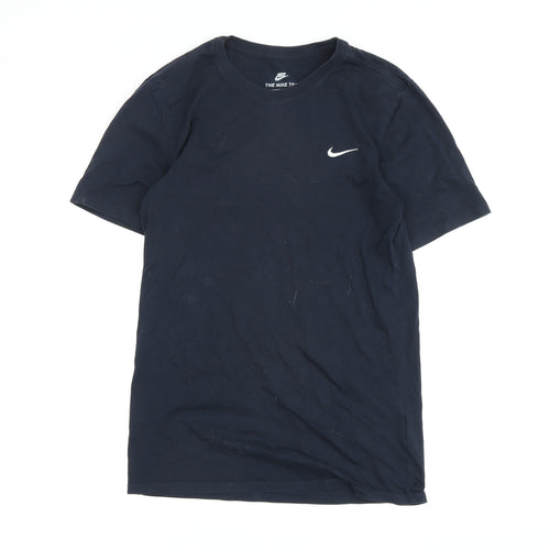 Nike Men's Black Athletic Fit Crew T-Shirt, Size S