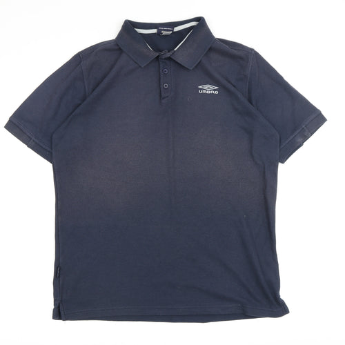 Umbro Men's Blue M Polo T-Shirt with Logo