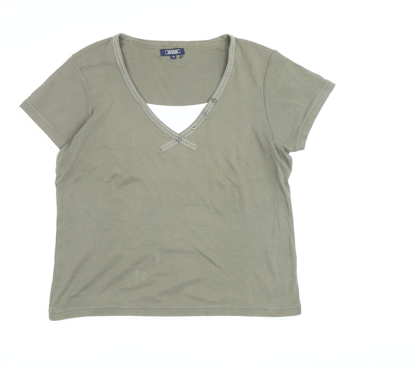 Maine New England Women’s Green T-Shirt Size 16