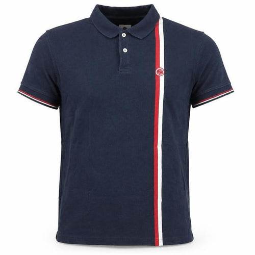 Pepe Jeans Men's Blue Polo Shirt, Size M, Striped, Excellent