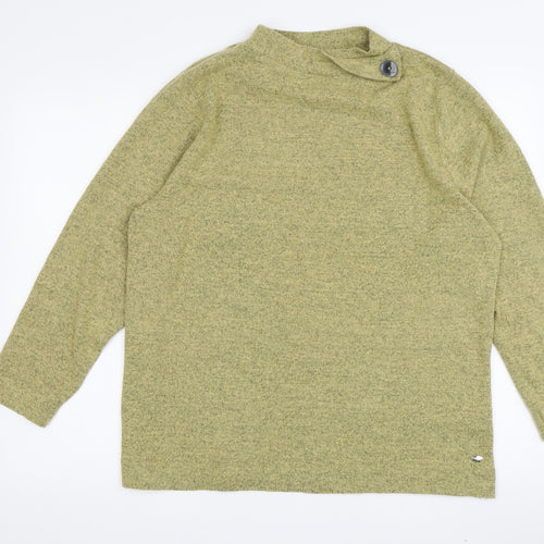 TIGI Women's Green High Neck Pullover Jumper, Size 18