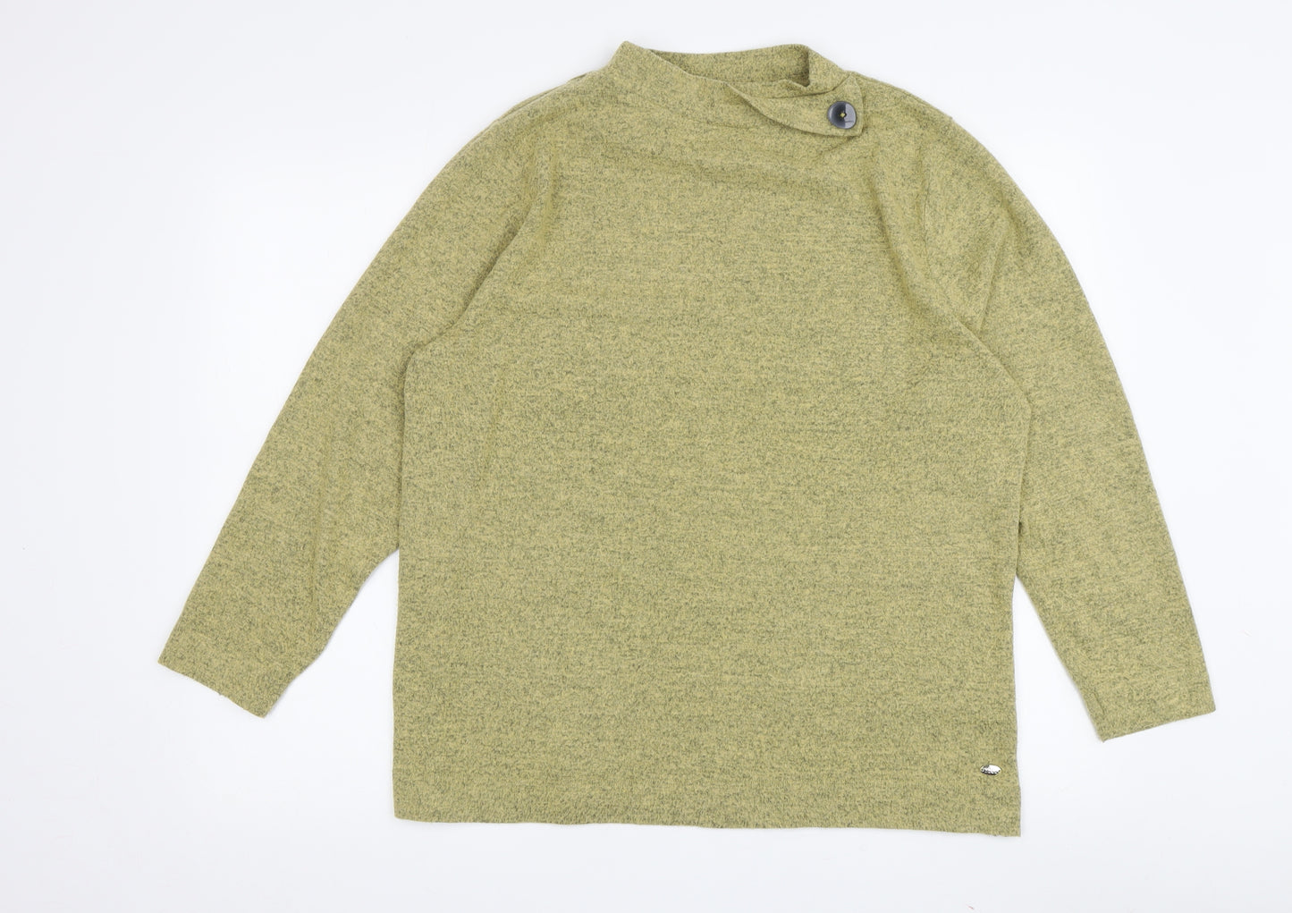 TIGI Women's Green High Neck Pullover Jumper, Size 18