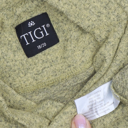 TIGI Women's Green High Neck Pullover Jumper, Size 18