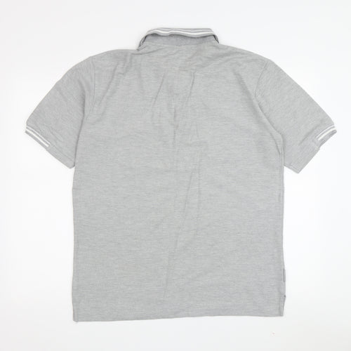 Slazenger Men's Grey Polo Shirt M - Casual Logo Style