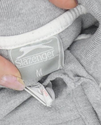 Slazenger Men's Grey Polo Shirt M - Casual Logo Style