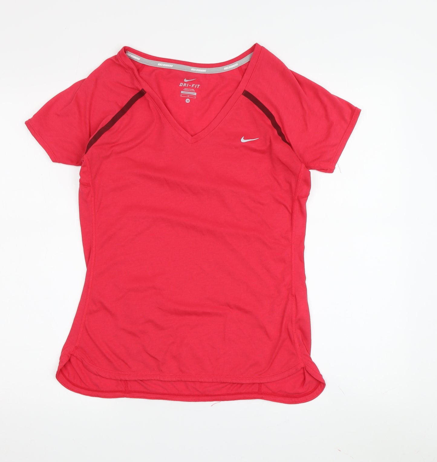 Nike Women's Red V-Neck Running T-Shirt M