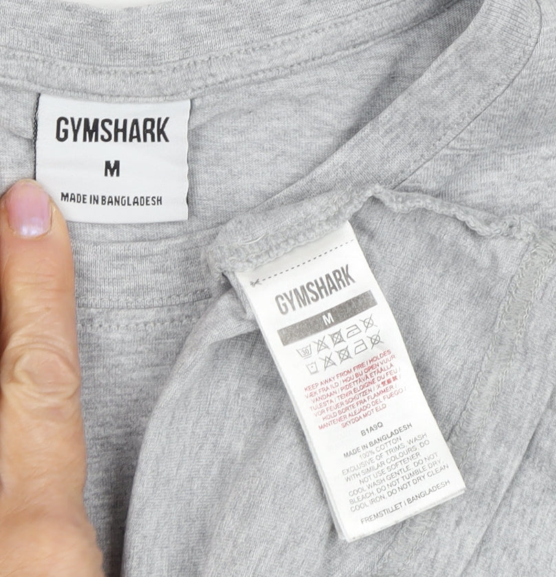 Gymshark Grey Unisex Medium T-Shirt Crew Neck