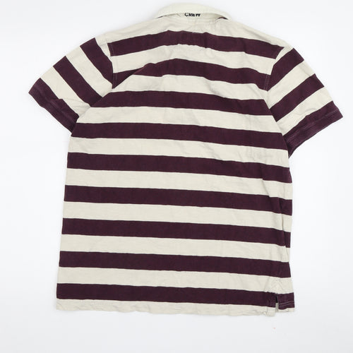 Crew Clothing Men's Multicoloured Striped Polo, M