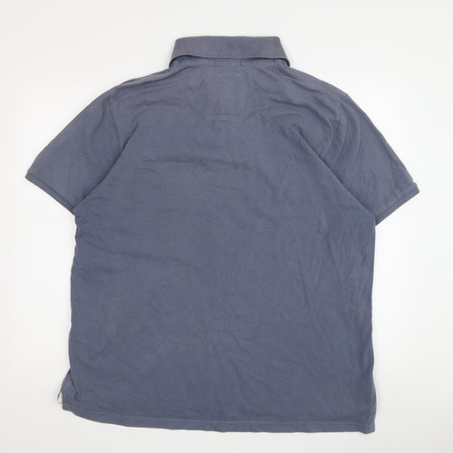 Quba Men's Blue Nautical Polo Shirt, Regular Fit, Size 4