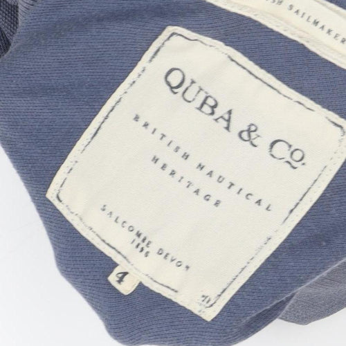 Quba Men's Blue Nautical Polo Shirt, Regular Fit, Size 4