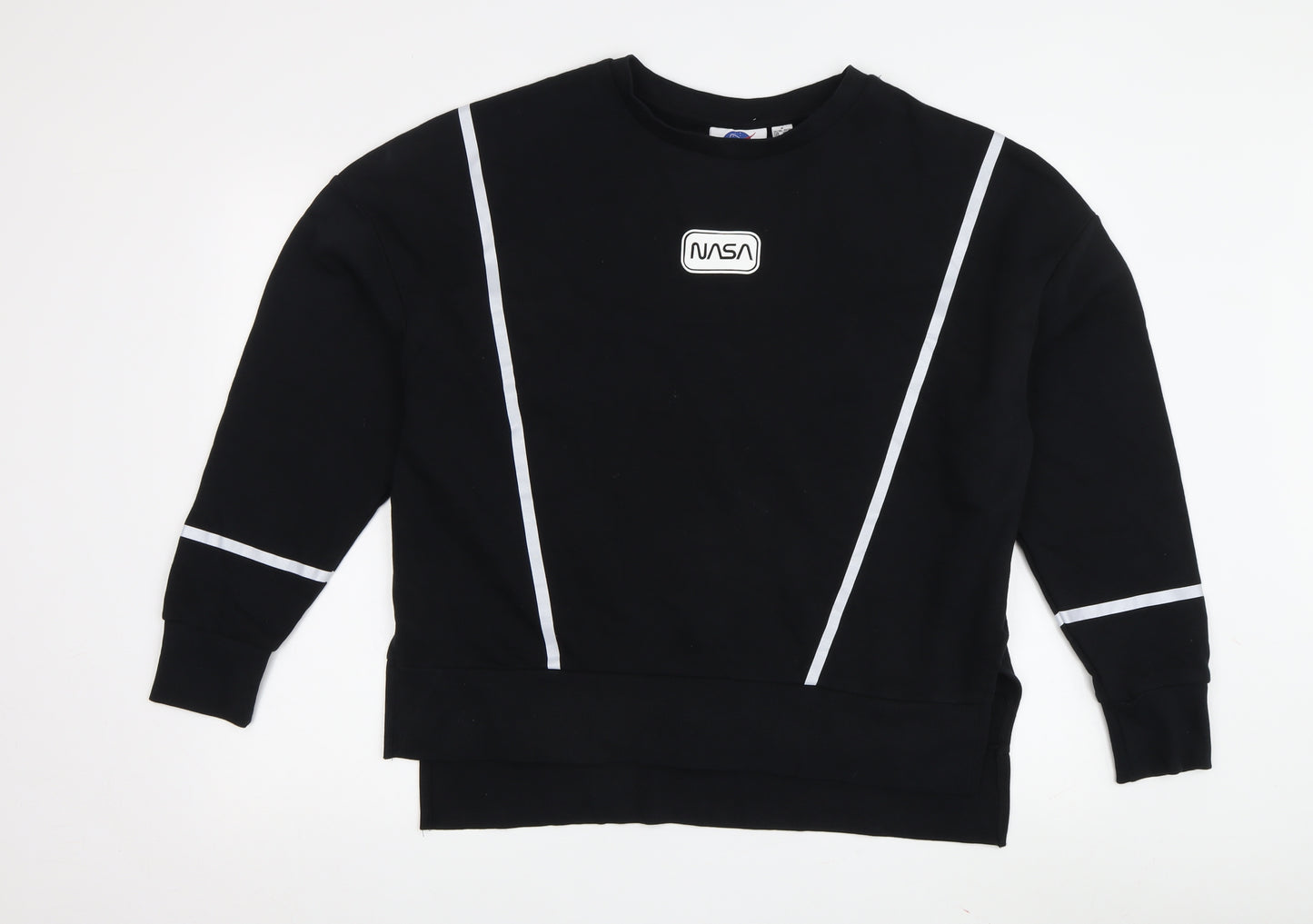 NASA Unisex Black S Reflective Pullover Sweatshirt