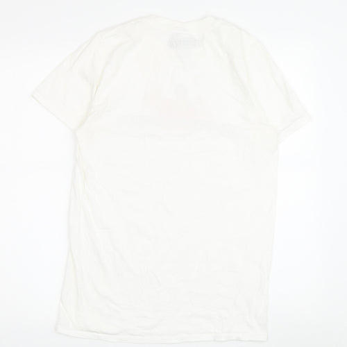 Funny White Men's T-Shirt, Small, Beauty and the Beast