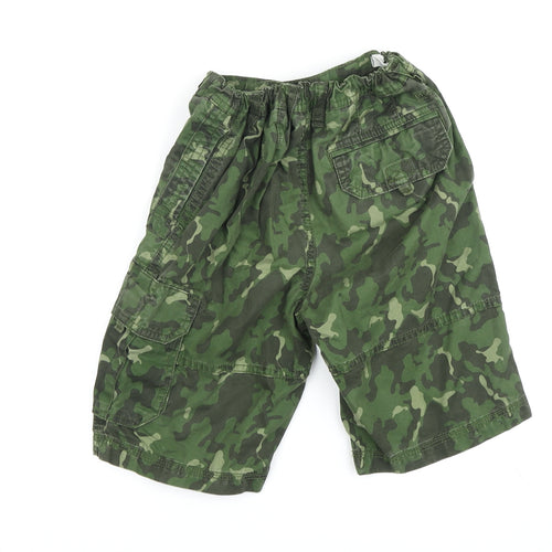 Regatta Boys Green Cargo Shorts 9-10 Years Elastic Waist