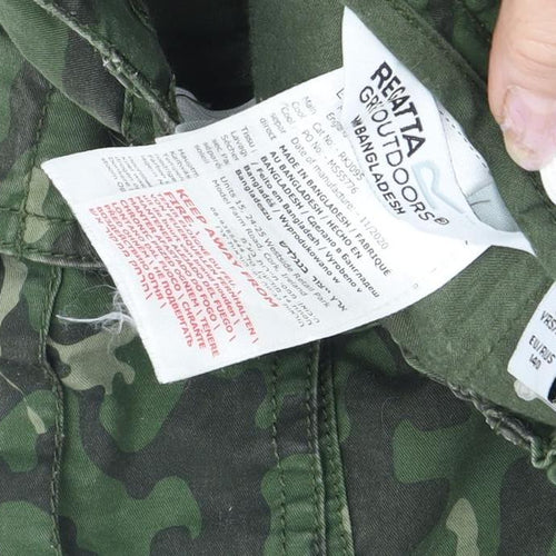 Regatta Boys Green Cargo Shorts 9-10 Years Elastic Waist