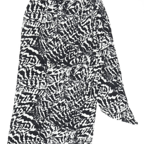Topshop Women's Black Petite Cover Up, Size 6 Animal Print