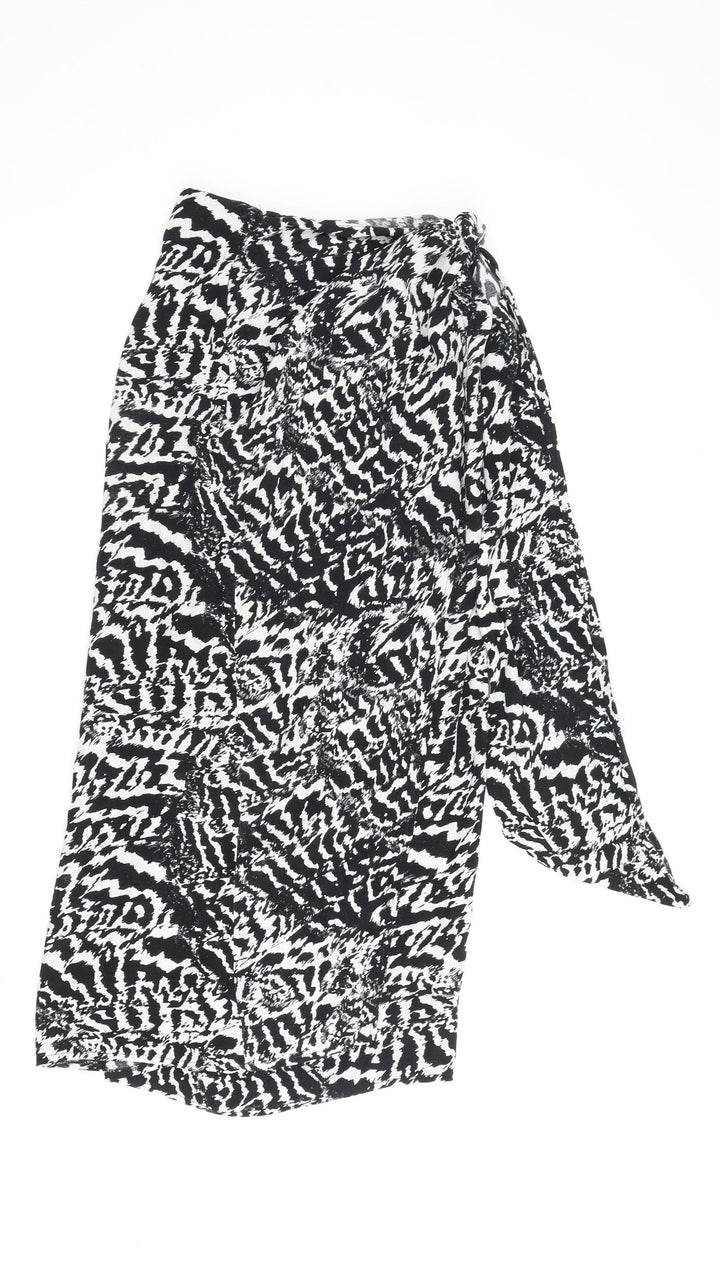 Topshop Women's Black Petite Cover Up, Size 6 Animal Print