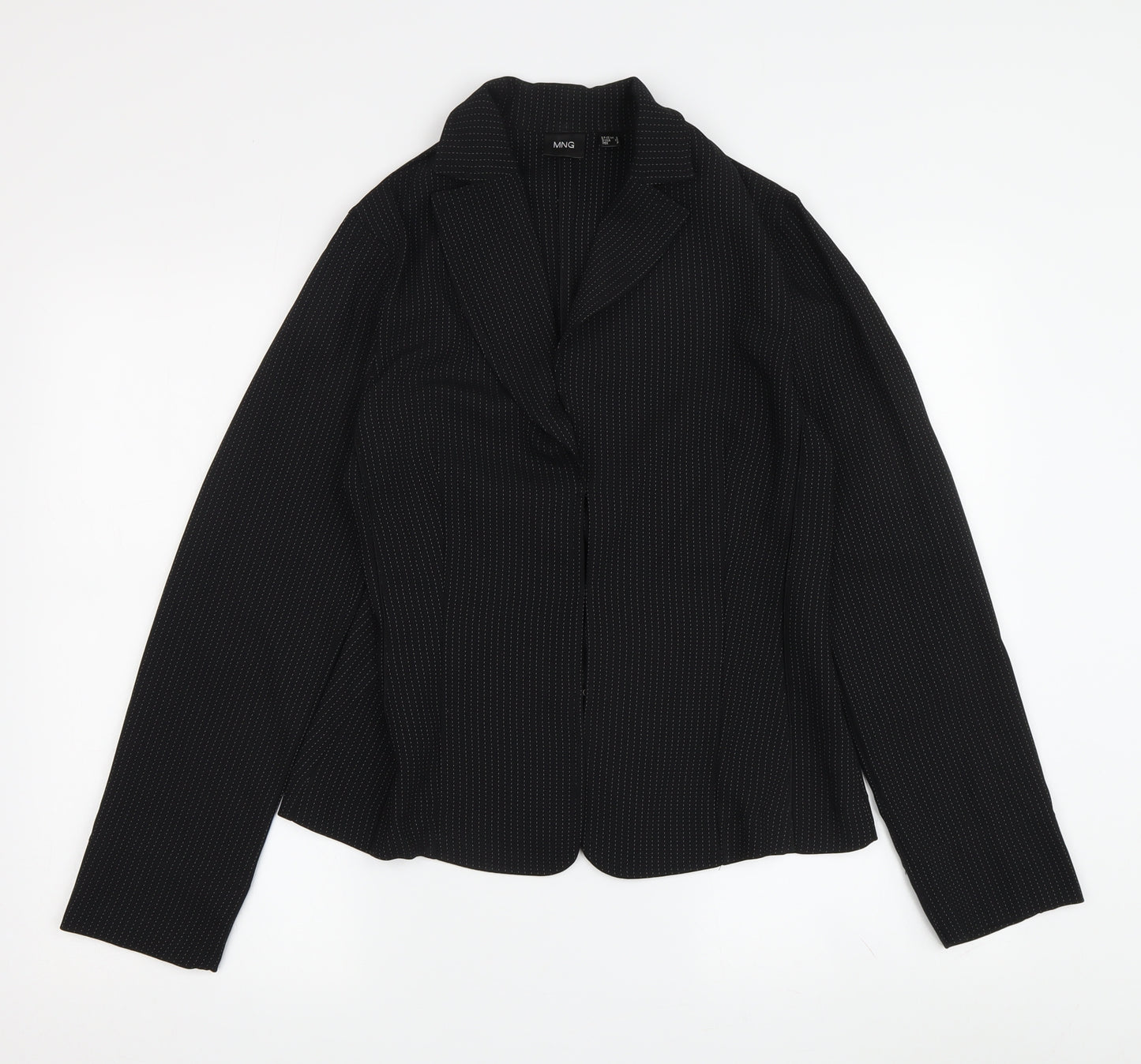 MNG Black Striped Blazer for Women - Size S
