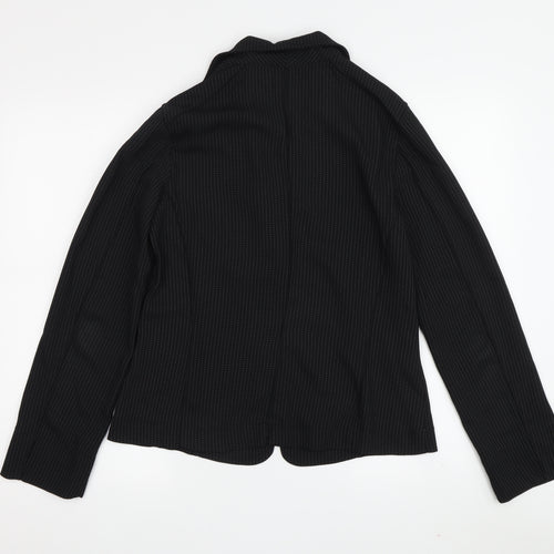 MNG Black Striped Blazer for Women - Size S