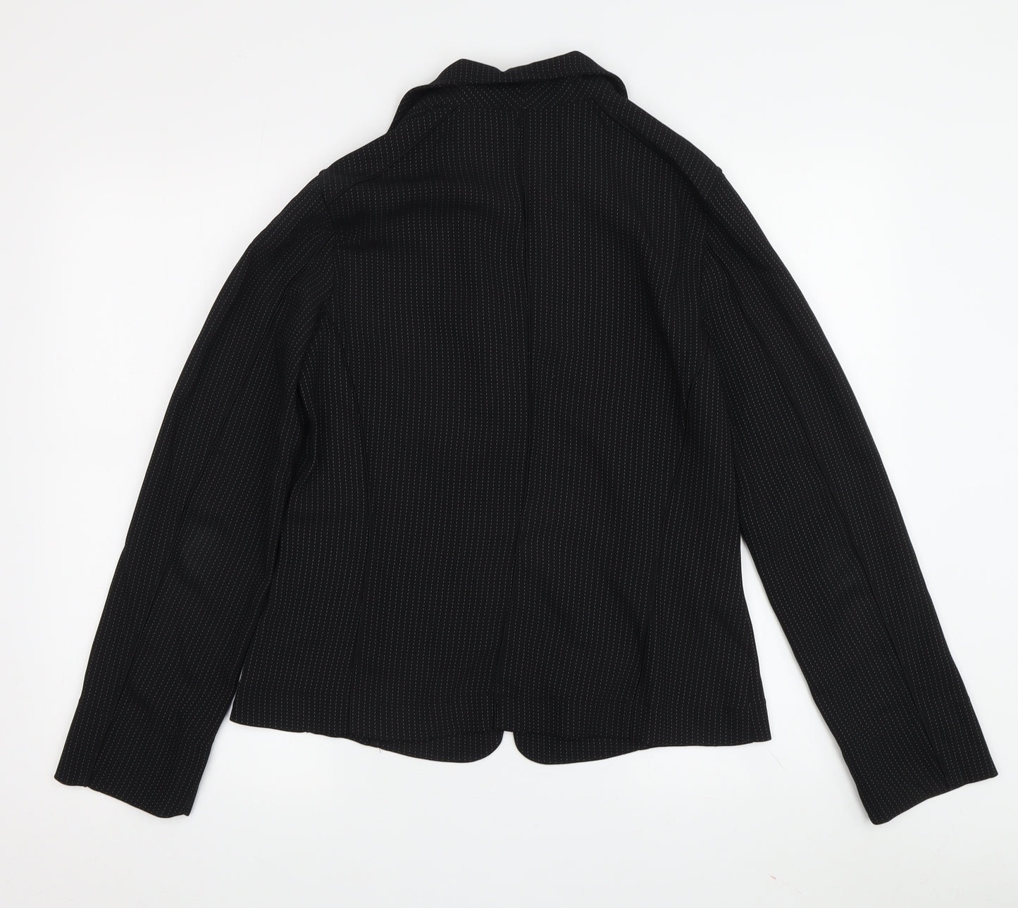 MNG Black Striped Blazer for Women - Size S