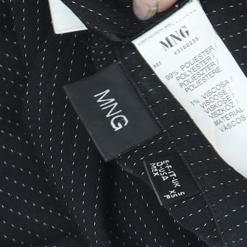 MNG Black Striped Blazer for Women - Size S