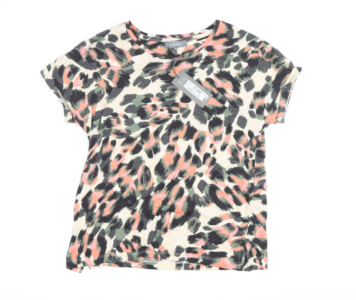Principles Women's Multicoloured Animal Print T-Shirt Size 10