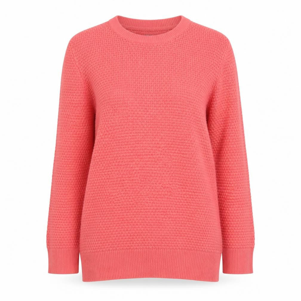 Front view of Gap Women's Pink Knit jumper, M, Waffle Knit