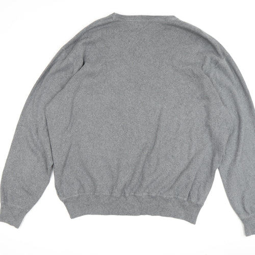 Polo Ralph Lauren Men's Grey V-Neck Wool Pullover XL