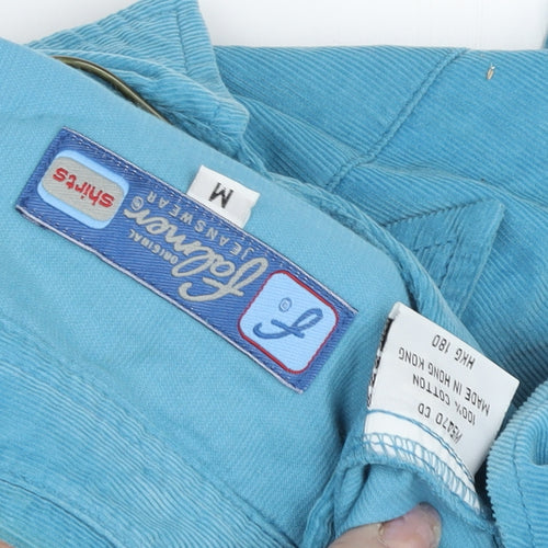 Lee Blue Corduroy Button-Up Shirt Medium