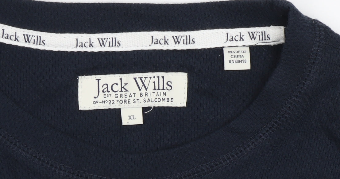 Jack Wills Men's Blue XL Long Sleeve T-Shirt