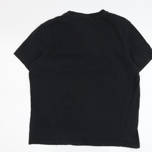 Champion Men's Black Logo T-Shirt Medium