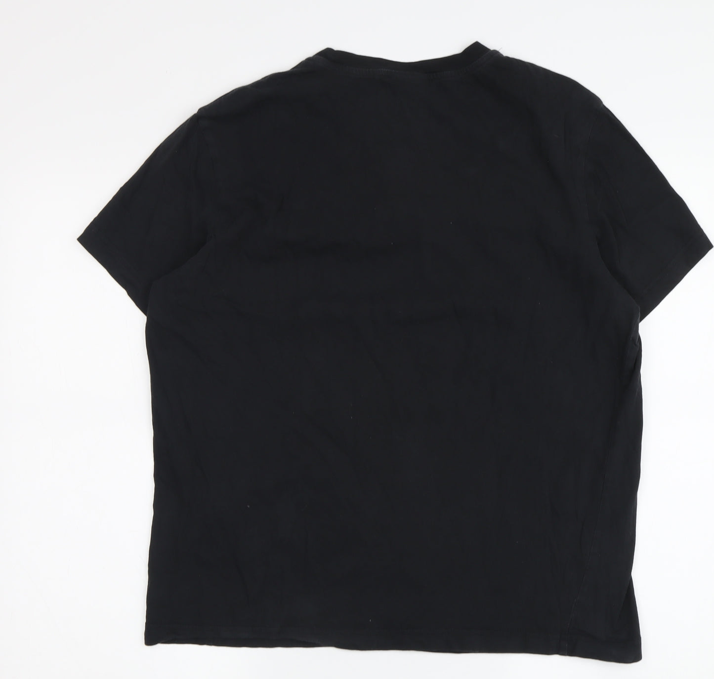 Champion Men's Black Logo T-Shirt Medium