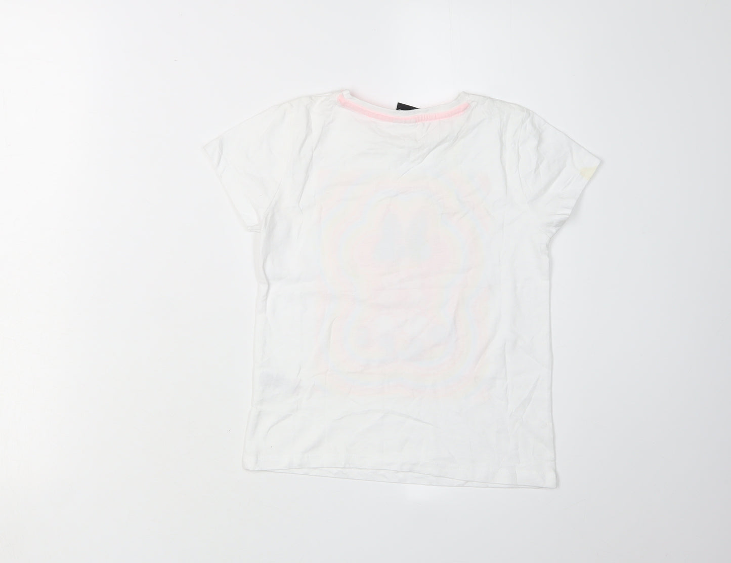 Disney Minnie Mouse Girls' White T-Shirt 6-7 Years