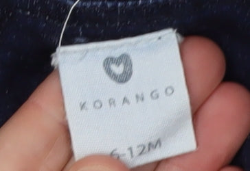 Korango Unisex Baby Blue Dungaree 6-9 Months