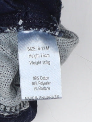 Korango Unisex Baby Blue Dungaree 6-9 Months