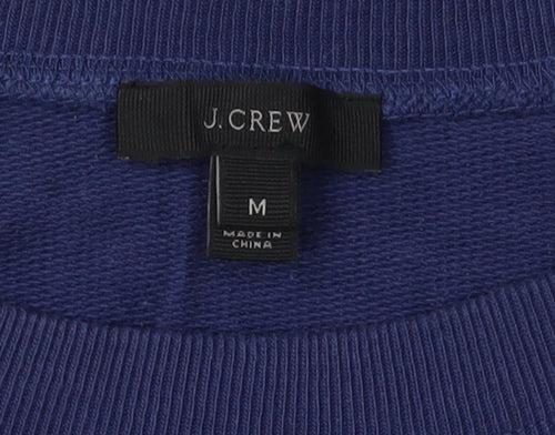 J.Crew Women's Blue Embroidered Pullover Sweatshirt M