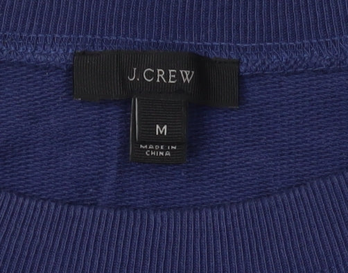 J.Crew Women's Blue Embroidered Pullover Sweatshirt M