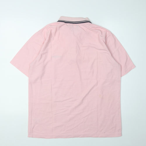 Umbro Men's Pink Polo Shirt L, Short Sleeve Casual