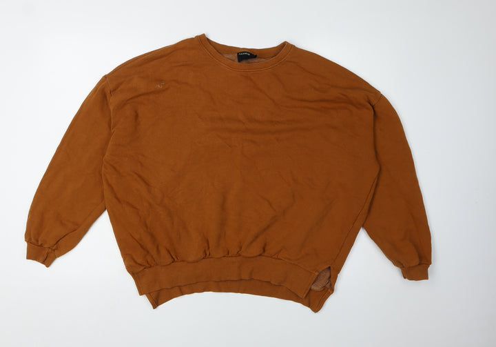 Pull&Bear Unisex Brown Pullover Sweatshirt M