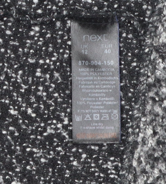 Next Women's Black Cardigan Size 12 Collared Knit