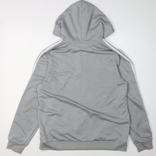 Adidas Grey 1/2 Zip Hoodie L Unisex Adults