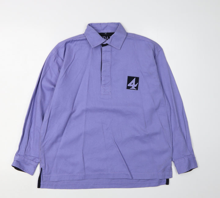 Rydale Boys Purple Long Sleeve Collared Shirt, Size 13