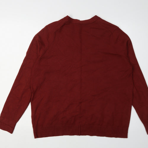 s.Oliver Women's Red V-Neck Cardigan, Size 14 Regular