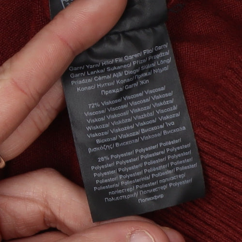 s.Oliver Women's Red V-Neck Cardigan, Size 14 Regular