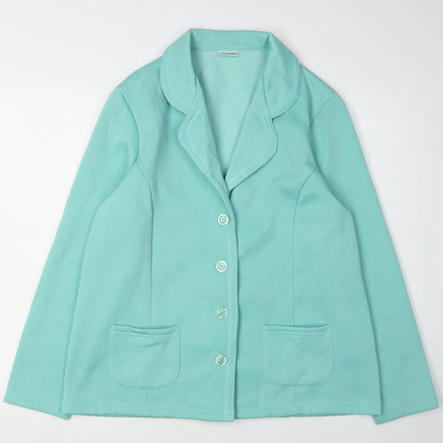 Damart Women's Green Shawl Blazer Size 14/16 Lined